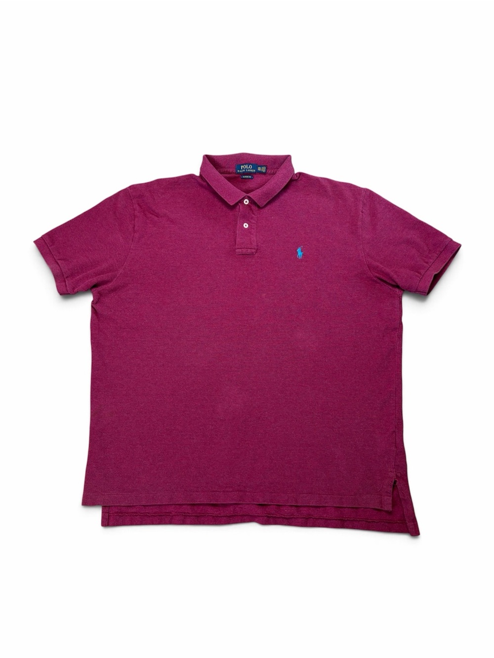 Polo Ralph Lauren Men’s XXL Burgundy Classic Fit Polo Shirt Blue Pony